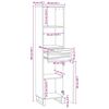 vidaXL Mueble de lavabo para ba&ntilde;o con estante Marr&oacute;n 38 x 33 x 160 cm