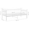 vidaXL Estructura de sof&aacute; cama sin colch&oacute;n metal blanco 90x200 cm
