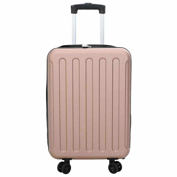 vidaXL Maleta con cerradura Rosa dorado 34 x 23 x 55.5 cm Pl&aacute;stico ABS