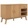 vidaXL Aparador OLDEN madera maciza de pino marr&oacute;n 114x43x73,5 cm
