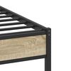vidaXL Estructura de cama sin colch&oacute;n 107x203 cm madera roble Sonoma