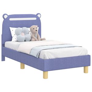 vidaXL Estructura de cama para ni&ntilde;os peque&ntilde;os con cabecera Azul jeans