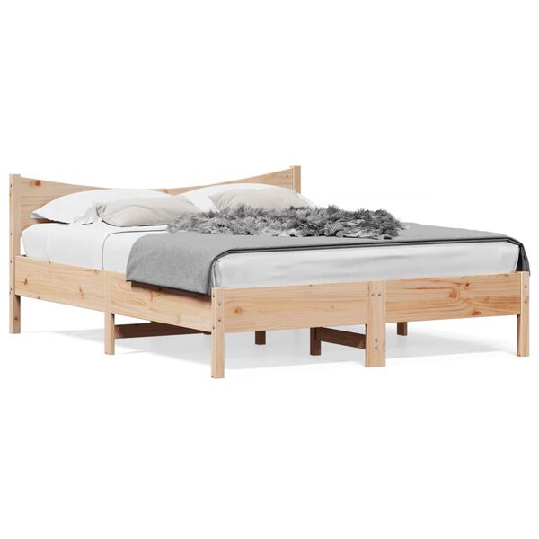vidaXL Estructura de cama sin colchón madera maciza de pino 160x200 cm