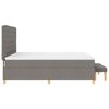 vidaXL Cama tipo Box Spring con colch&oacute;n Taup&eacute; 180 x 200 cm tela