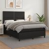 vidaXL Cama box spring con colch&oacute;n cuero sint&eacute;tico negro 140x200cm