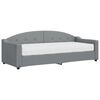 vidaXL Sof&aacute; cama con colch&oacute;n tela gris claro 80x200 cm