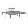 vidaXL Estructura de cama sin colch&oacute;n metal gris 200x200 cm