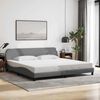 vidaXL Estructura de cama Dover tela gris claro 200x200 cm