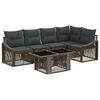 vidaXL Conjunto de sof&aacute;s de jard&iacute;n 6 uds. Gris y Gris Oscuro