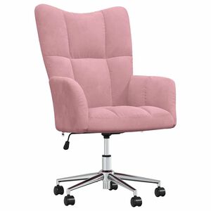 vidaXL Sill&oacute;n de relax de terciopelo rosa