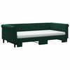 vidaXL Sof&aacute; cama nido con colch&oacute;n terciopelo verde oscuro 100x200 cm