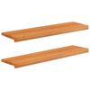 vidaXL Alfeizares 2 uds. Marr&oacute;n Claro 90 x 30 x 2 cm