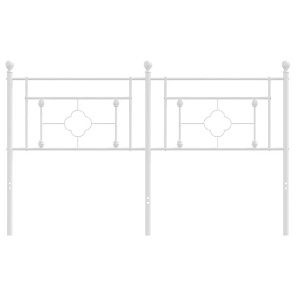 vidaXL Cabecero de repuesto de metal blanco 150 cm
