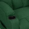vidaXL Sill&oacute;n elevable tela verde oscuro