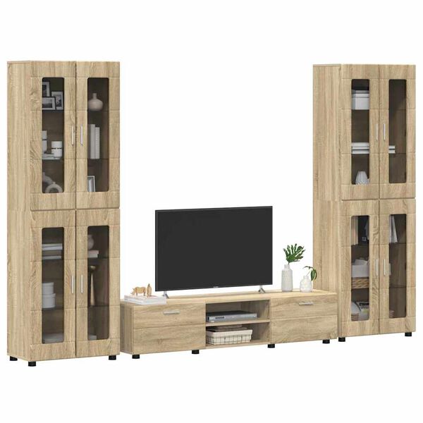 vidaXL Conjunto de mueble de TV con caj&oacute;n FLORIN Roble Sonoma