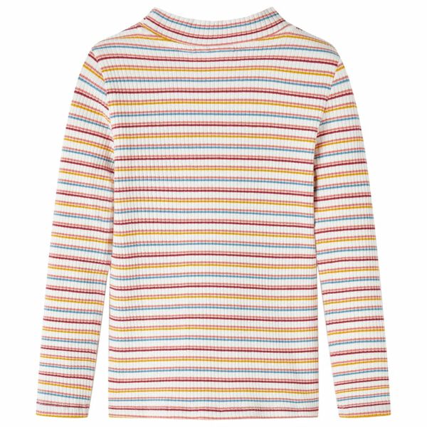 Camiseta infantil de manga larga cuello alto color crudo 116