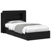 vidaXL Estructura de cama con almacenamiento Negro 75 x 190 cm