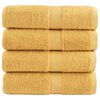 vidaXL Toallas de invitados SOLUND 4 uds dorado 30x50 cm 600 gsm