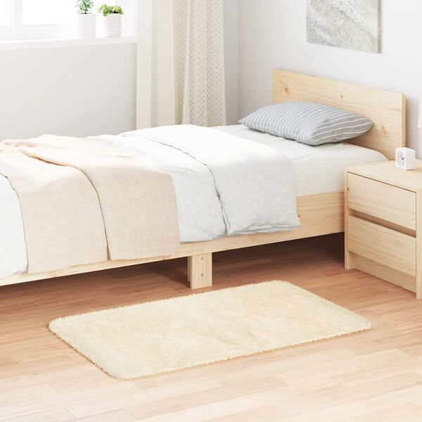 vidaXL Alfombra de pelo largo NAVARRA color crema 60x100 cm Poliéster