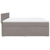 vidaXL Cama box spring con colch&oacute;n tela gris taupe 180x200 cm