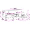 vidaXL Conjunto de Sof&aacute;s de Jard&iacute;n 6 pcs Marr&oacute;n Cera Pino macizo