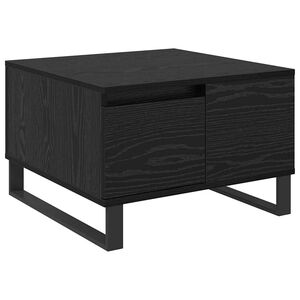 vidaXL Mesa de Caf&eacute; Roble Negro 55 x 55 x 36,5 cm Madera de ingenier&iacute;a