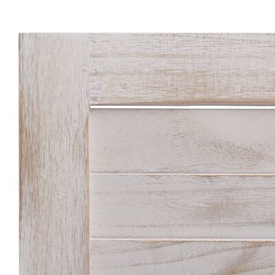 vidaXL Biombo divisor de 4 paneles madera blanco 140x165 cm