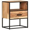 vidaXL Mesita de noche de madera maciza de acacia 40x30x50 cm
