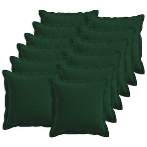 vidaXL Funda de almohada 12 uds. HOUTEN Verde oscuro 40 x 40 cm