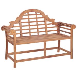 vidaXL Banco de jard&iacute;n madera maciza de teca 127x58,5x92,5 cm