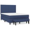 vidaXL Cama box spring con colch&oacute;n tela azul 140x190 cm