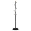 vidaXL Perchero de hierro con recubrimiento en polvo negro 177 cm