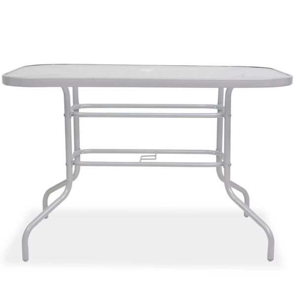 vidaXL Juego de comedor de jardín 8 piezas acero y textilene gris