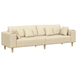 vidaXL Sof&aacute; Crema 250 x 77 x 76 cm tela