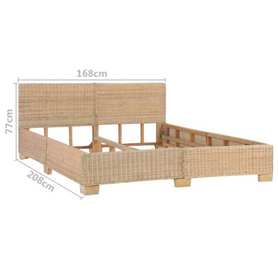 vidaXL Estructura de cama tejida a mano de ratán auténtico 160x200 cm