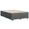 vidaXL Cama box spring con colch&oacute;n tela gris oscuro 140x200 cm