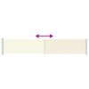 vidaXL Toldo lateral retr&aacute;ctil para patio crema 117x600 cm