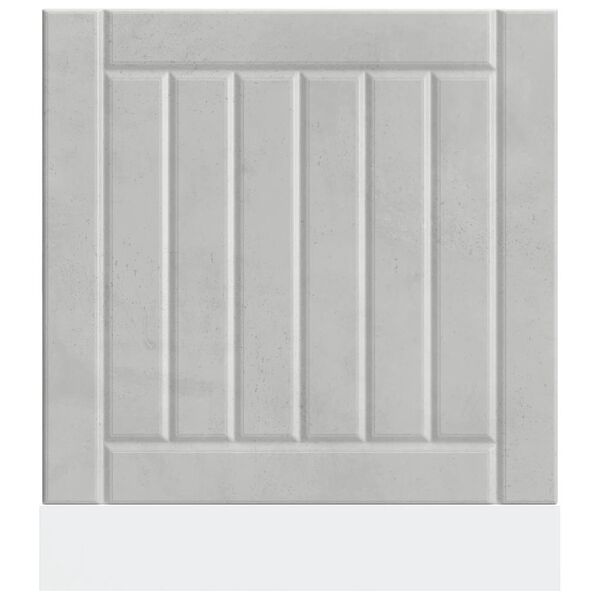 vidaXL Panel lavavajillas Lucca madera contrachapada gris hormig&oacute;n