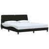vidaXL Estructura de cama sin colch&oacute;n tela negro 180x200 cm