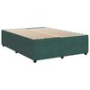 vidaXL Cama box spring con colch&oacute;n terciopelo verde oscuro 140x190 cm
