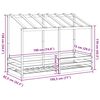 vidaXL Techo de cama infantil madera maciza marr&oacute;n 75x190 cm