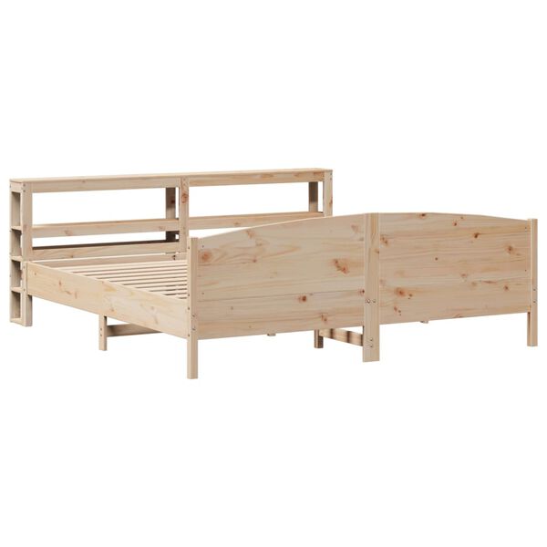 vidaXL Estructura de cama sin colch&oacute;n madera maciza de pino 200x200 cm