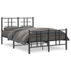 vidaXL Estructura cama sin colch&oacute;n con estribo metal negro 120x190 cm