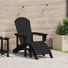 vidaXL Silla Adirondack Negro 82 x 74 x 92 cm HDPE