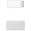 vidaXL Conjunto de muebles de baño 2 piezas contrachapada blanco