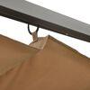 vidaXL Pérgola con tejado retráctil acero gris taupe 3x3 m 180 g/m²