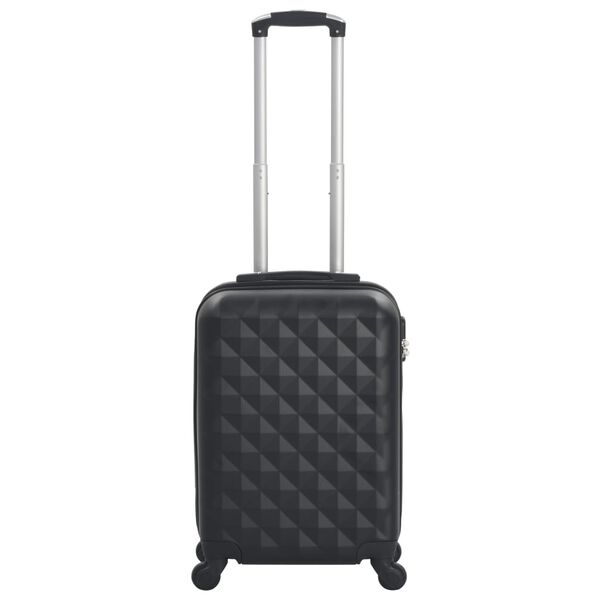 vidaXL Maleta con ruedas trolley rígida negra ABS