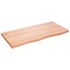 vidaXL Tablero mesa madera roble tratada marr&oacute;n claro 100x50x(2-4) cm