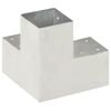 vidaXL Conectores de postes en Y 4 uds metal galvanizado 91x91 mm