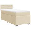 vidaXL Cama box spring con colch&oacute;n tela color crema 90x190 cm